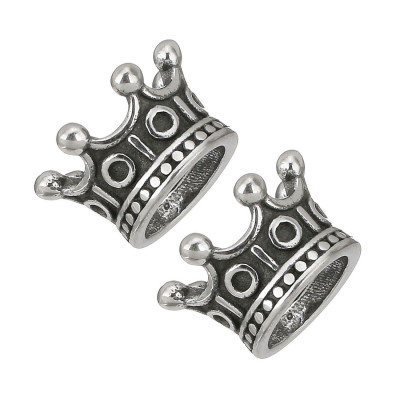 Royal crown bead made of surgical steel