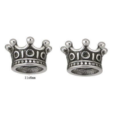 Royal crown bead made of surgical steel