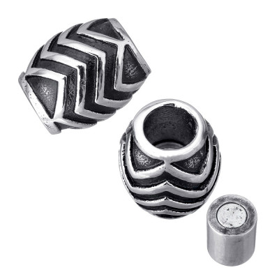 Magnetic closing bead pulling hole 3,2mm from surgical steel