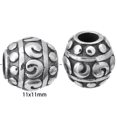 Bead with surgical steel ornaments