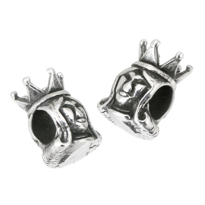 Korálek princezna s korunkou chirurgická ocel