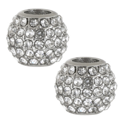 Bead with chatons three color variants surgical steel