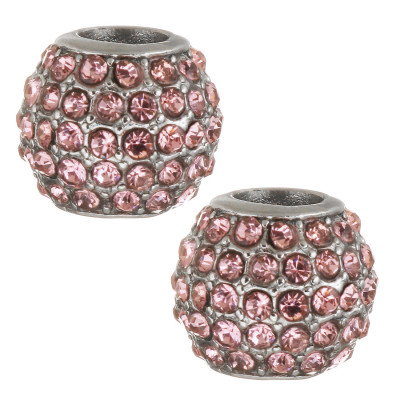 Bead with chatons three color variants surgical steel