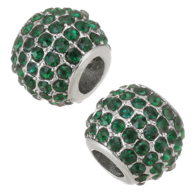 Bead with chatons three color variants surgical steel