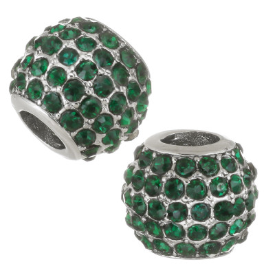 Bead with chatons three color variants surgical steel