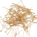 Eyelet needle 30mm made of surgical steel gold galvanized