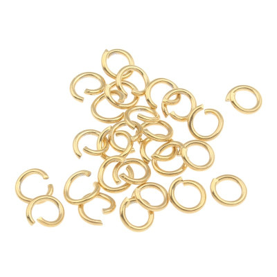 Spojovací kroužek  4 x 0,8mm ZLATÁ galvanizace z chirurgické oceli otevřený