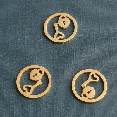 Kolečko zámeček s klíčkem chirurgická ocel