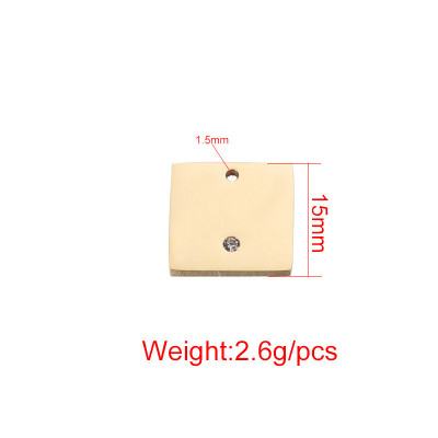 Square with chaton Crystal surgical steel