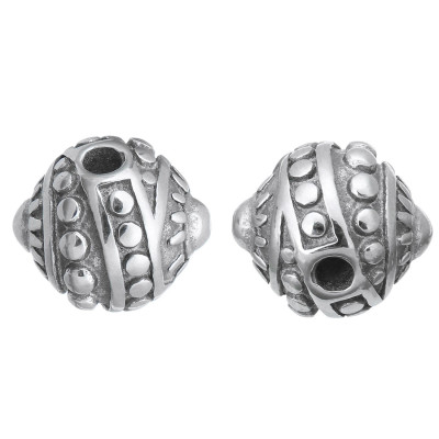 Bead spiral decorating surgical steel