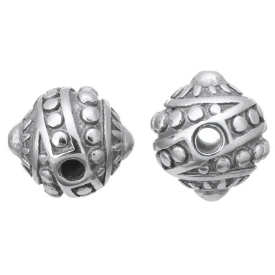 Bead spiral decorating surgical steel