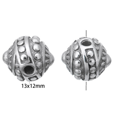 Bead spiral decorating surgical steel