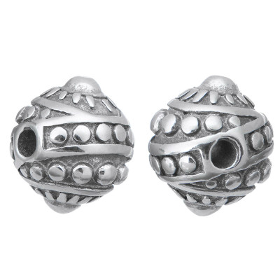 Bead spiral decorating surgical steel