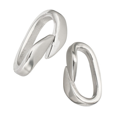 Smooth oval polished made of surgical steel