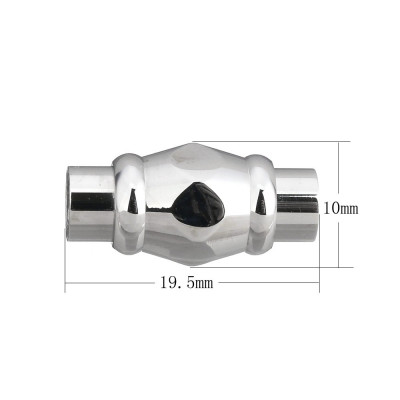 Magnetic closing 5mm shaped stainless steel drawstring