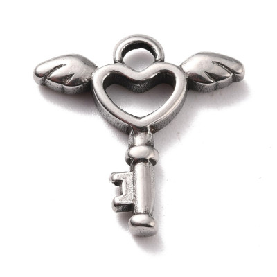 Key chain with surgical steel wings