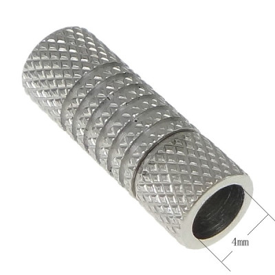 Magnetické zapínání s raženým ornamentem průvlek 4mm z chirurgické oceli