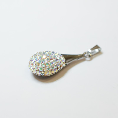 Drop pendant 25 x 11mm in surgical steel