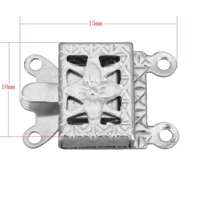 304 stainless steel Box clasp 2 strand