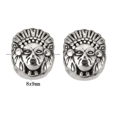 Indian bead with surgical steel headband