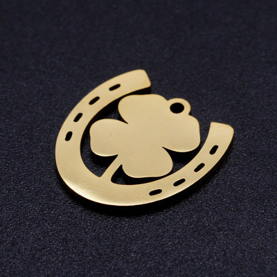 Horseshoe pendant two color variants surgical steel