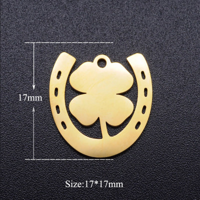 Horseshoe pendant two color variants surgical steel