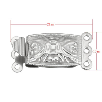 304 stainless steel Box clasp 3 strand