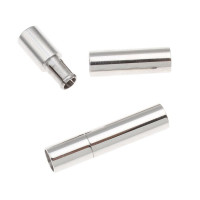 Bayonet fastening with 3mm draw-through of surgical steel