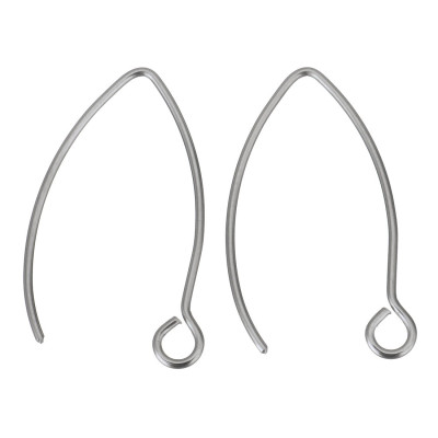 Hook earwire shaped 30mm stainless steel 304