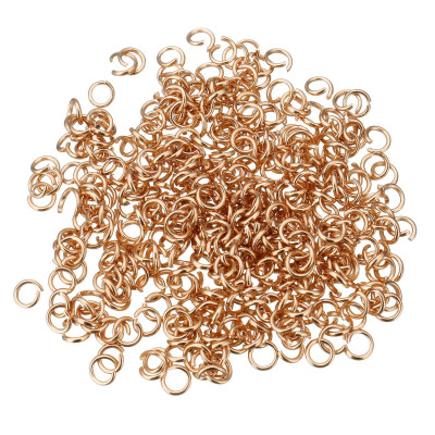 Spojovací kroužek  4 x 0,6mm ROSE GOLD z chirurgické oceli otevřený