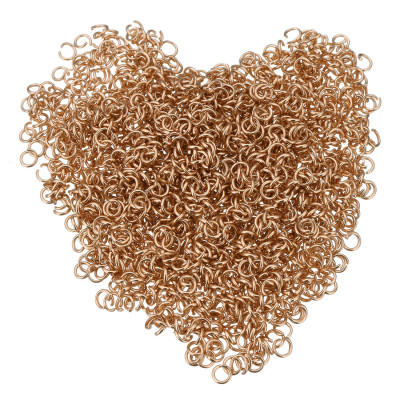 Spojovací kroužek  4 x 0,6mm ROSE GOLD z chirurgické oceli otevřený