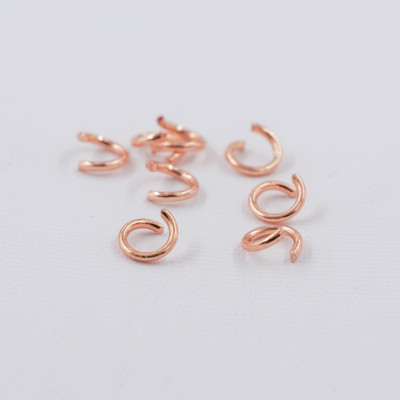 Connecting ring 4.5 x 0.8 mm ROSE GOLD made of surgical steel open
