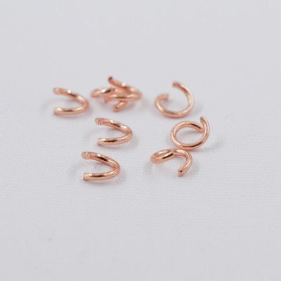 Connecting ring 4.5 x 0.8 mm ROSE GOLD made of surgical steel open