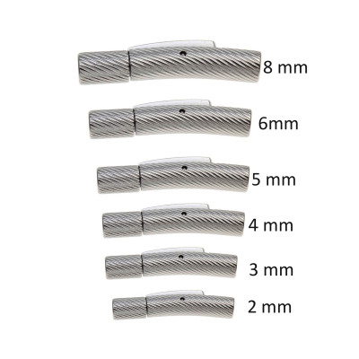 Bayonet fastening of 2 to 8mm girders made of surgical steel