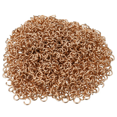 Connecting ring 4 x 0.7 mm ROSE GOLD made of surgical steel open