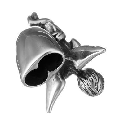 Double end piece made of surgical steel, inner diameter 5mm