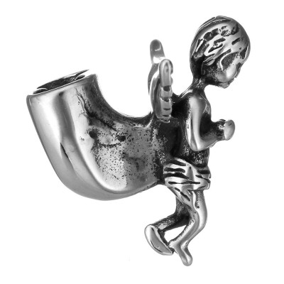 Double end piece made of surgical steel, inner diameter 5mm