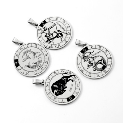 Surgical steel sign pendant