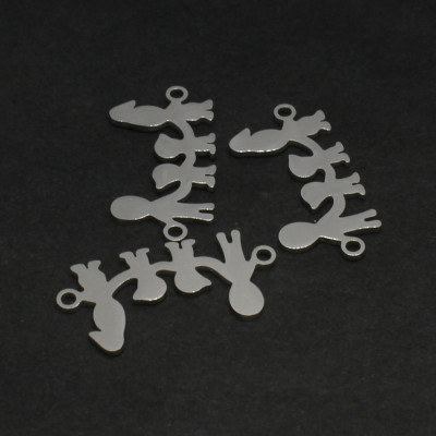 Connector happy family 2 children BOYS and BOYS in two color variants of surgical steel