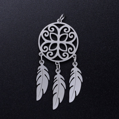 Dream catcher pendant made of surgical steel two color variants
