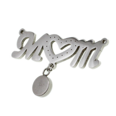 MUM connector with HEART in two color variants made of surgical steel