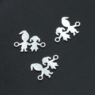 Connector Mom and girl in two color variants made of surgical steel