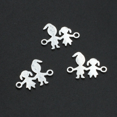 Connector Mom and girl in two color variants made of surgical steel