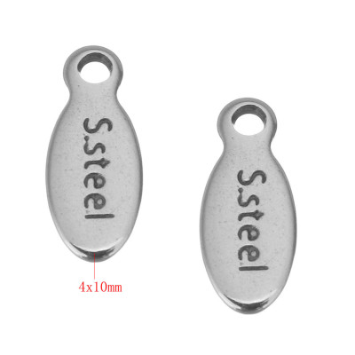 Placička s nápisem S.Stell z chirurgické oceli