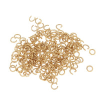 Otevřený spojovací kroužek  4 x 0,6mm ZLATÁ galvanizace 