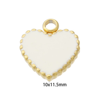 Přívěsek srdíčko ve zlaté galvanizaci z chirurgické oceli ve dvou barevných variantách