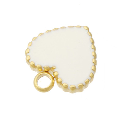 Přívěsek srdíčko ve zlaté galvanizaci z chirurgické oceli ve dvou barevných variantách