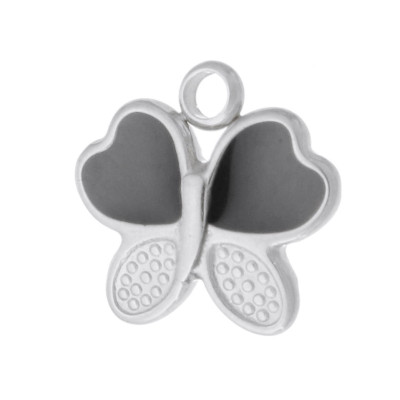 Butterfly pendant in two color combinations made of surgical steel