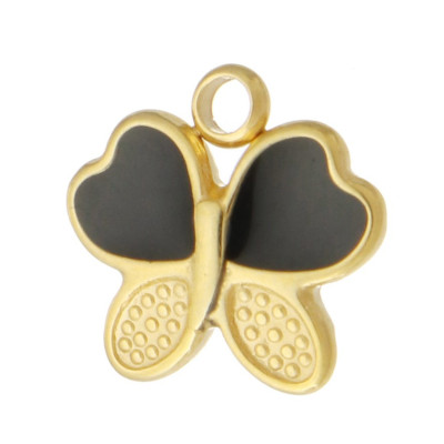 Butterfly pendant in two color combinations made of surgical steel