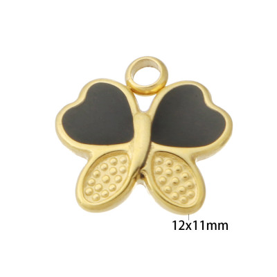 Butterfly pendant in two color combinations made of surgical steel